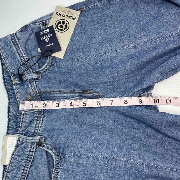 Realteks Light Weight Denim Jeans Molly Regular Slit Front Med Wash Size 6 NWT - Picture 10 of 16